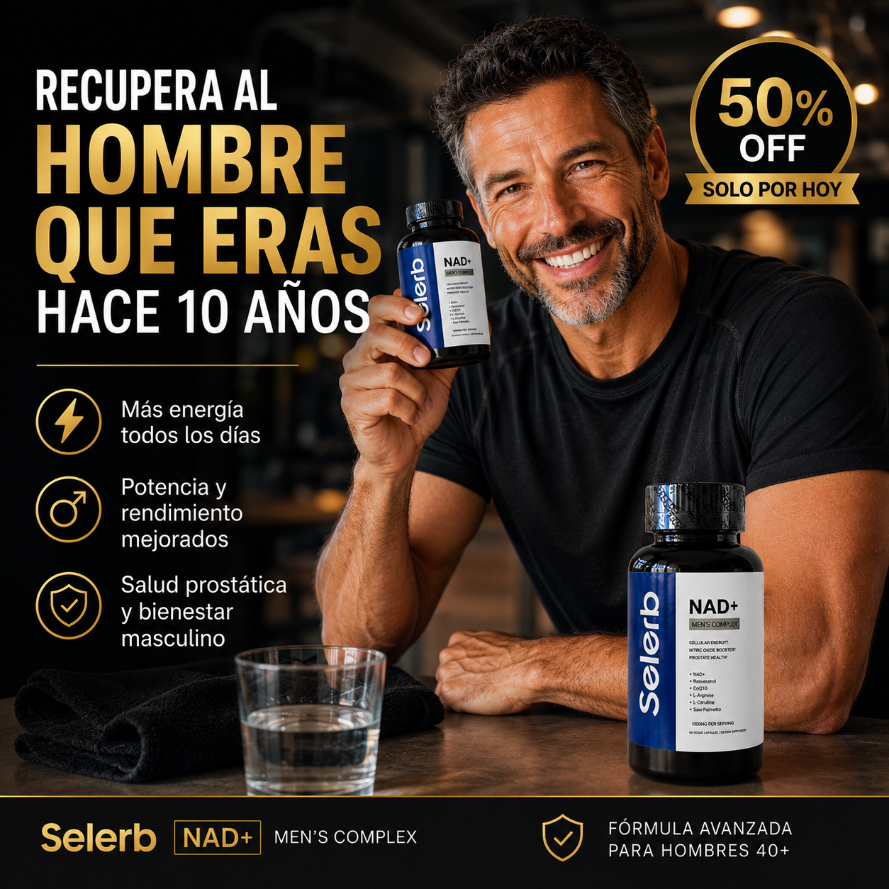 Selerb NAD+ Más Energía, Más confianza, Más Vitalidad