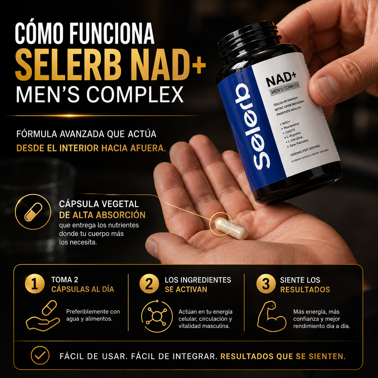 Selerb NAD+ Más Energía, Más confianza, Más Vitalidad