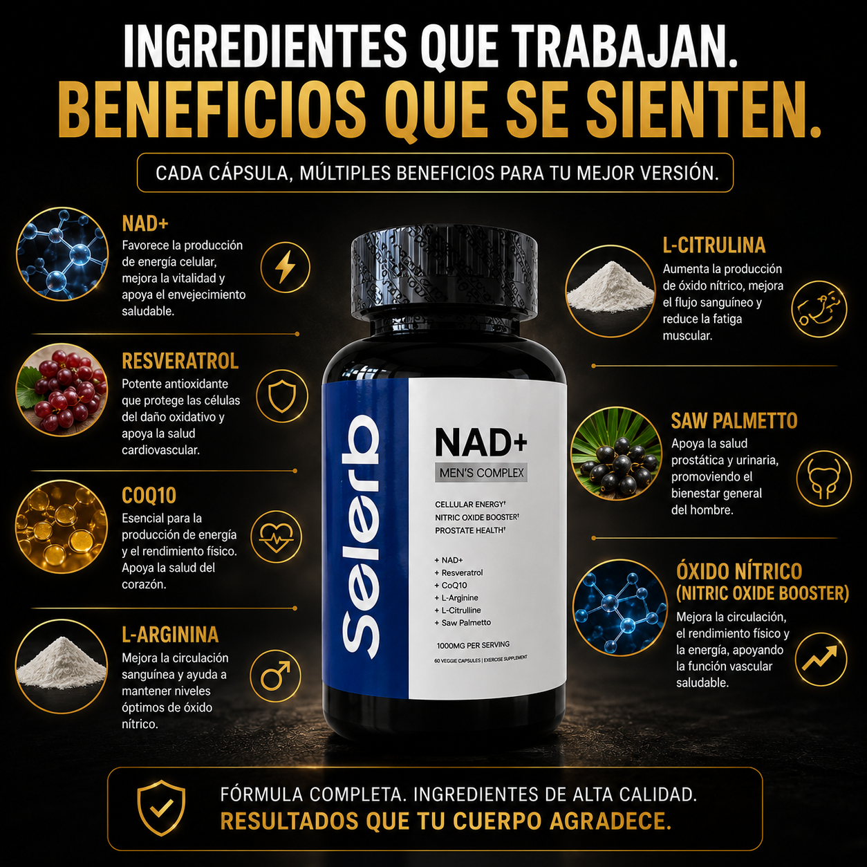 Selerb NAD+ Más Energía, Más confianza, Más Vitalidad