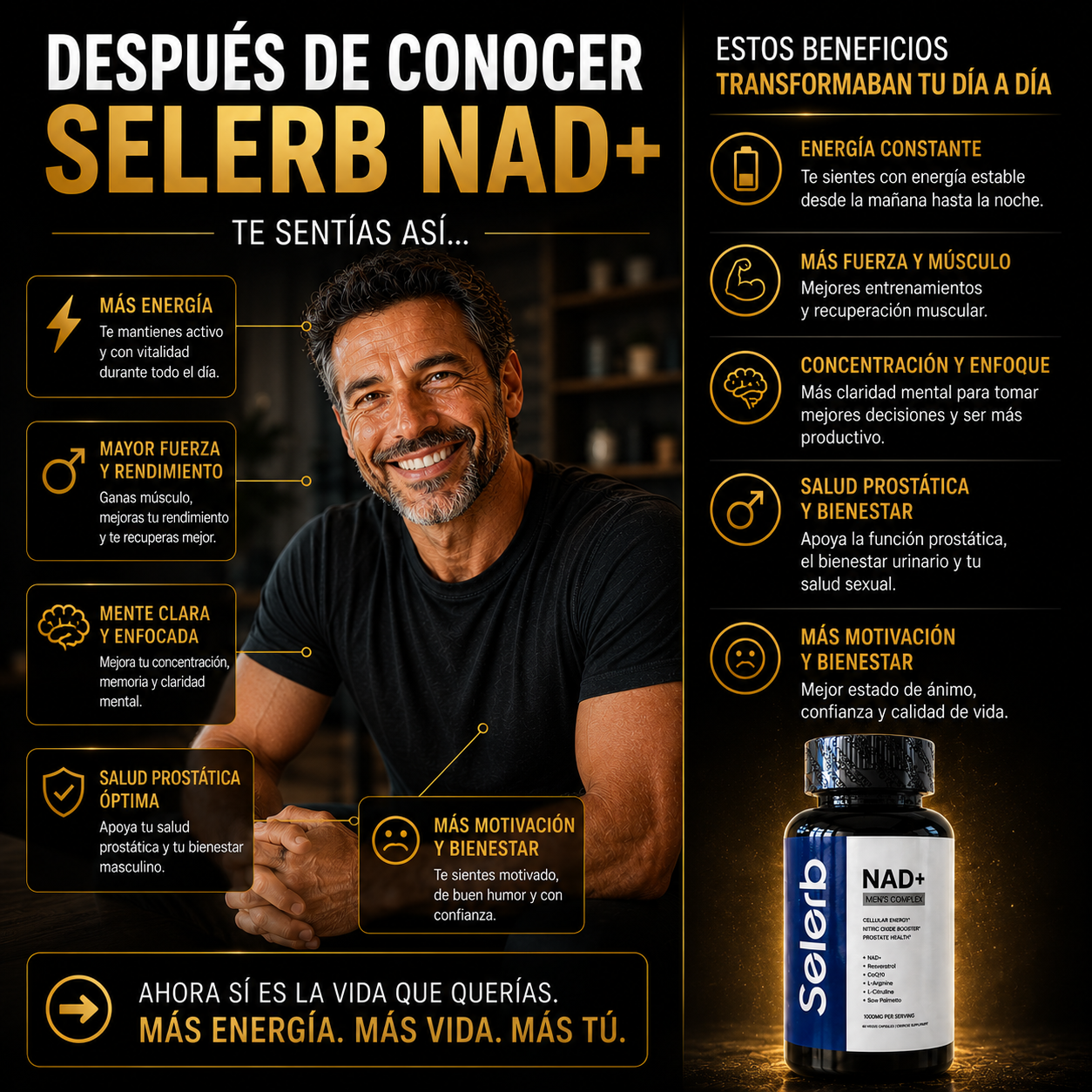 Selerb NAD+ Más Energía, Más confianza, Más Vitalidad